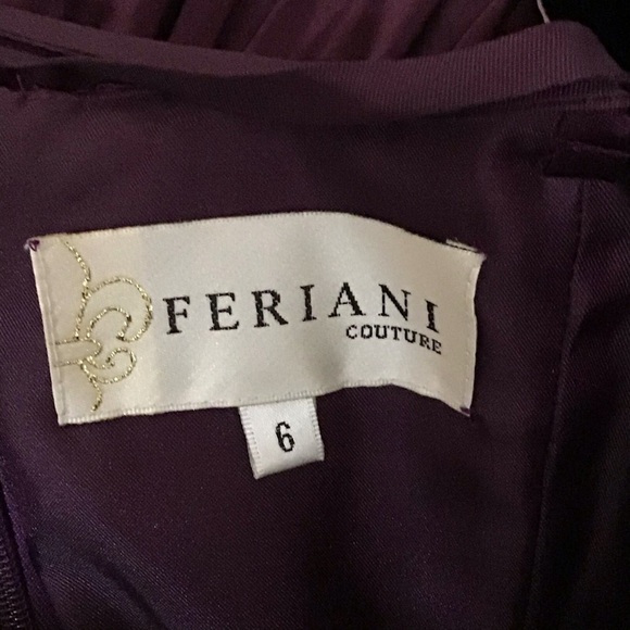 Feriani Couture strapless purple cocktail dress - Picture 8 of 9